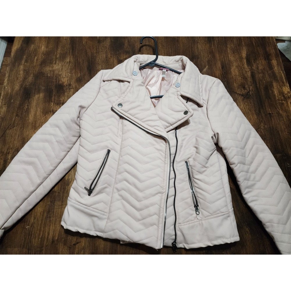Pink Platinum Women's Pink Leather Jacket Size L